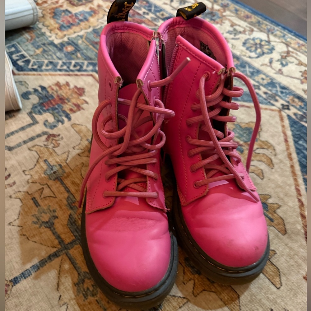 Dr. Martens Pink Combat Boots